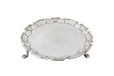 Lot 504 - A George II sterling silver coffee pot stand, London 1741 by John Robertson II (reg. 3rd July 1739)