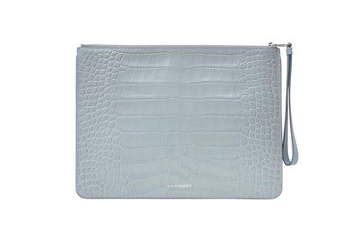 Lot 377 - Alexander McQueen Grey Skull Oversized Flat Pouch