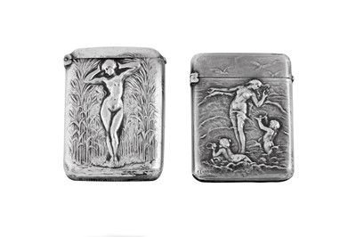 Lot 244 - AN EARLY 20TH CENTURY FRENCH SILVER NOVELTY EROTIC VESTA CASE, PARIS CIRCA 1910