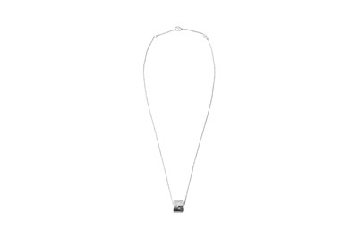 Lot 808 - Gucci White Gold Monogram Diamond Icon Necklace