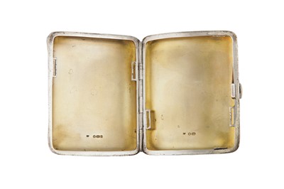 Lot 28 - An early 20th century German silver and enamel novelty erotic cigarette case, Pforzheim with import marks for London 1905 by Robert Friedrich
