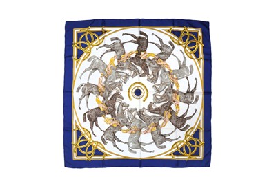 Lot 333 - Hermes 'Le Ronde des Jockeys' Silk Print Scarf