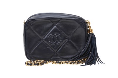 Lot 342 - Chanel Navy CC Logo Small Camera Bag