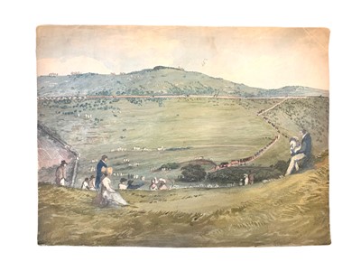 Lot 53 - [Napoleon] Vidal. Funeral Procession to the grave of Bonaparte, 1821 original watercolour