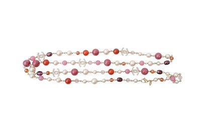 Lot 326 - Chanel Lilac Pearl Sautoir Necklace