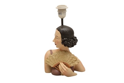Lot 390 - A LATE 20TH CENTURY KITSCH CERAMIC TABLE LAMP