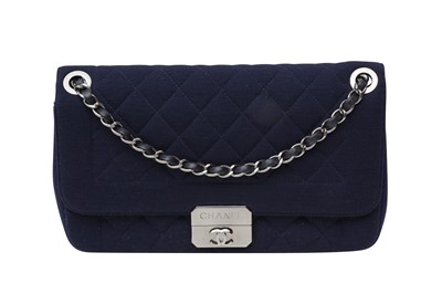 Lot 332 - Chanel Navy Quilted Medium Flap Bag
