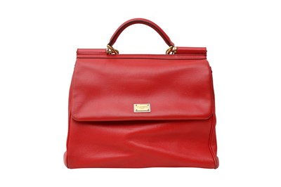 Lot 276 - Dolce & Gabbana Red Large Sicily Bag