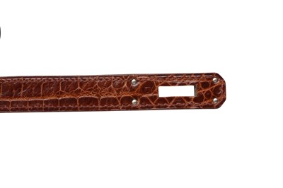 Lot 468 - λ Hermes Shiny Miel Porosus Crocodile Birkin 35