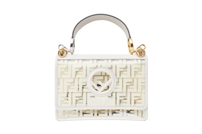 Lot 722 - Fendi White Zucca PVC Transparent Kan I Bag
