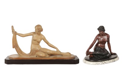 Lot 278 - ART DECO FRENCH FIGURE OF A LADY