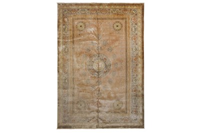 Lot 293 - A FINE CHINESE SILK CARPET