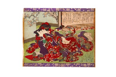 Lot 215 - FOUR JAPANESE SHUNGA WOODBLOCK PRINTS