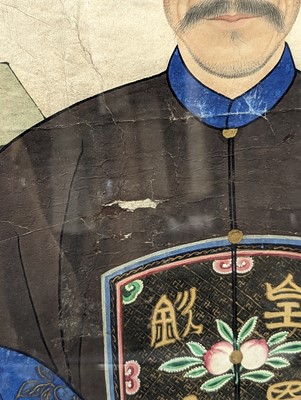 Lot 2 - A CHINESE TRIPLE ANCESTRAL PORTRAIT