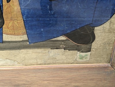 Lot 2 - A CHINESE TRIPLE ANCESTRAL PORTRAIT