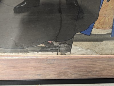 Lot 2 - A CHINESE TRIPLE ANCESTRAL PORTRAIT