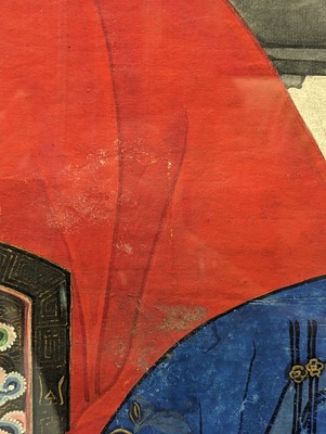 Lot 2 - A CHINESE TRIPLE ANCESTRAL PORTRAIT