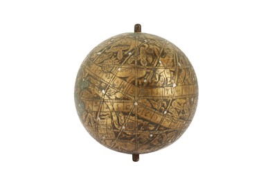 Lot 288 - AN ENGRAVED INDIAN BRASS CELESTIAL GLOBE
