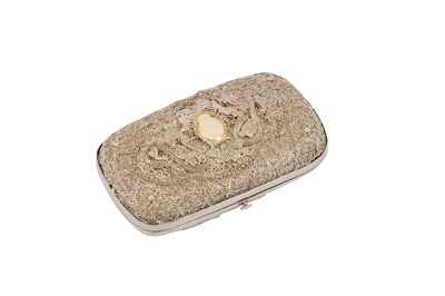 Lot 169 - A late 19th century Chinese Export unmarked silver cigarette case, Canton circa 1890