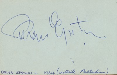 Lot 313 - Autograph Album.- Incl. Brian Epstein