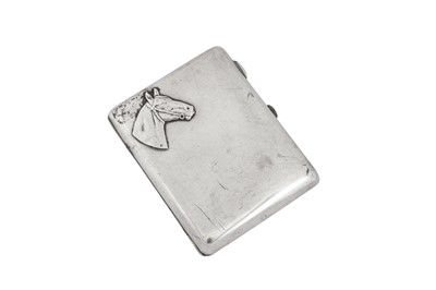 Lot 240 - A Nicholas II early 20th century Russian 84 zolotnik silver cigarette case, Moscow post-1908 by The Association of Moscow Goldsmiths Artels