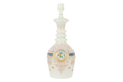 Lot 311 - AN OPALINE GLASS DECANTER MADE FOR THE OTTOMAN MARKET