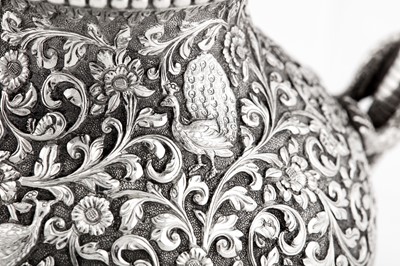 Lot 228 - A fine late 19th century Anglo – Indian silver teapot, Cutch, Bhuj circa 1880 by Oomersi Mawji (active 1860-90)