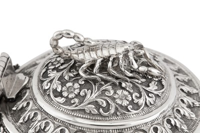 Lot 228 - A fine late 19th century Anglo – Indian silver teapot, Cutch, Bhuj circa 1880 by Oomersi Mawji (active 1860-90)