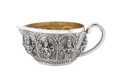 Lot 47 - A late 19th century Anglo – Indian silver milk jug, Madras dated 1893