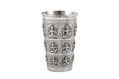 Lot 46 - A late 19th century / early 20th century Anglo – Indian unmarked silver beaker, Madras circa 1900