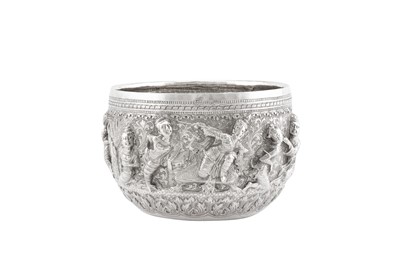 Lot 20 - An early 20th century Burmese unmarked silver small bowl, Rangoon circa 1910