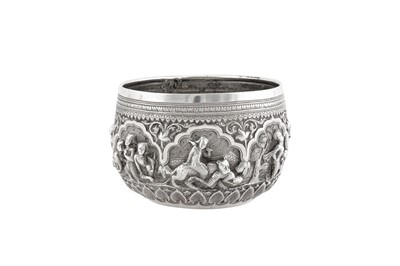Lot 22 - An early 20th century Burmese unmarked silver small bowl, Rangoon circa 1910