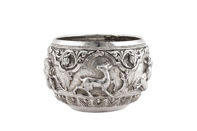 Lot 11 - An early 20th century Burmese unmarked silver small bowl, probably Rangoon circa 1920