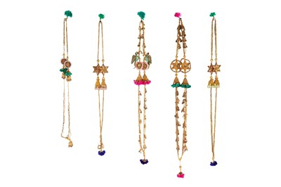 Lot 317 - FIVE INDIAN CEREMONIAL GARLANDS