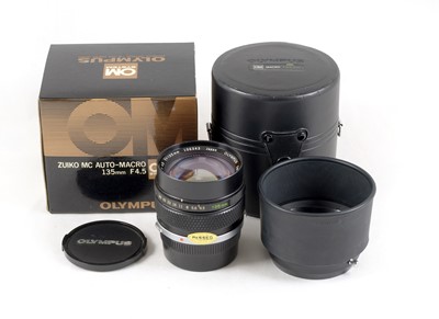 Lot 271 - An Olympus Auto-Macro 135mm f4.5 Lens for Bellows.