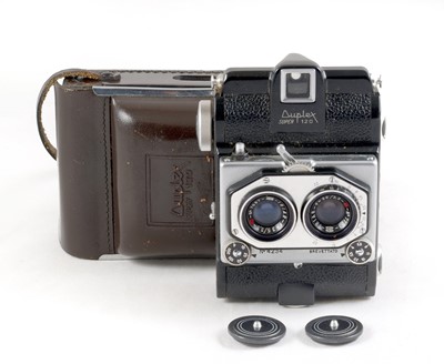 Lot 71 - A Good Duplex Super 120 Roll Film Stereo Camera.