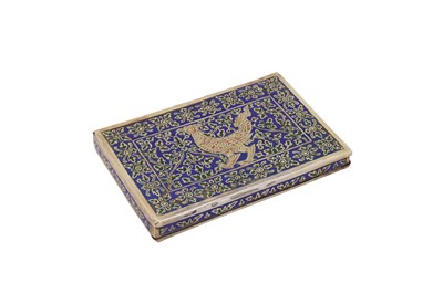 Lot 150 - An early 20th century Cambodian silver gilt and enamel cigarette case circa 1920
