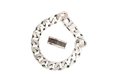 Lot 2 - A FANCY-LINK BRACELET AND RING, BY THOMAS SABO