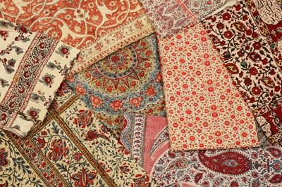 Lot 490 - A VARIED GROUP OF EIGHT KALAMKARI COTTON PANELS