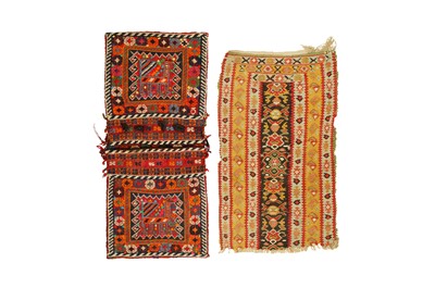 Lot 503 - TWO COLOURFUL IRANIAN FLATWEAVES