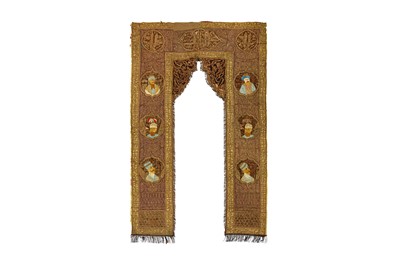 Lot 514 - A RARE OTTOMAN FIGURAL PORTIERE
