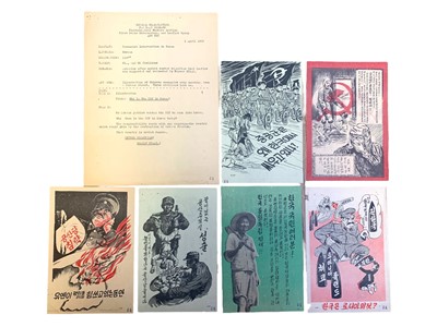 Lot 306 - KOREAN WAR.- UNITED NATIONS AIRBORNE 'PSYWAR' PROPAGANDA AND LEAFLETS