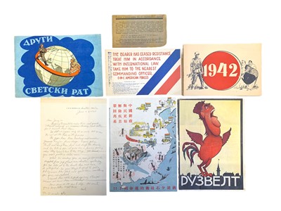 Lot 257 - WORLD WAR TWO - AIRBORNE 'PSYWAR' PROPAGANDA AND LEAFLETS