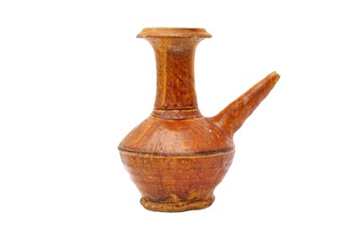 Lot 184 - A CHINESE AMBER-GLAZED KENDI