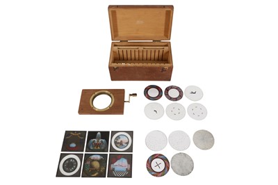 Lot 67 - An Interchangeable, Hand Painted Magic Lantern Chromatrope Set