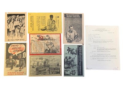 Lot 308 - KOREAN WAR.- UNITED NATIONS AIRBORNE 'PSYWAR' PROPAGANDA AND LEAFLETS