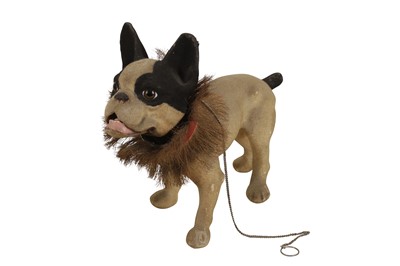 Lot 10 - A Life Size French Bulldog Nodder & Growler Pull Toy c.1890