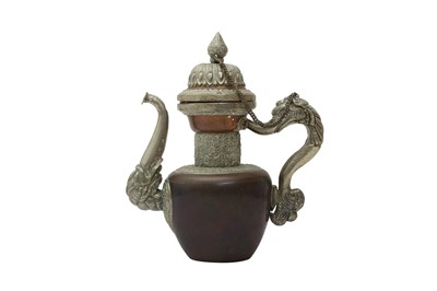 Lot 359 - A TIBETAN COPPER EWER