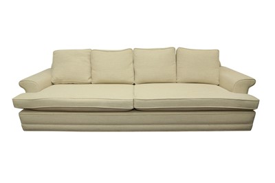 Lot 475 - A CONTEMPORARY FOUR SEATER SOFA