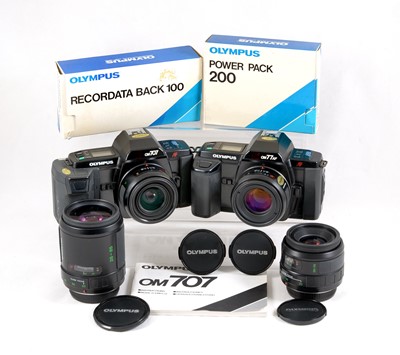 Lot 148 - A 4-lens Olympus OM77AF/OM707 Outfit